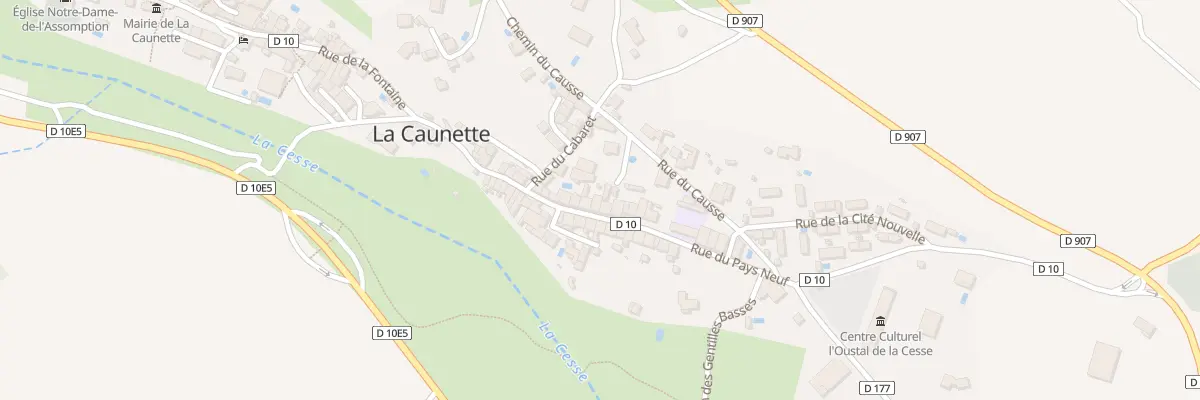 Plan du 5025 Le Village à La Caunette