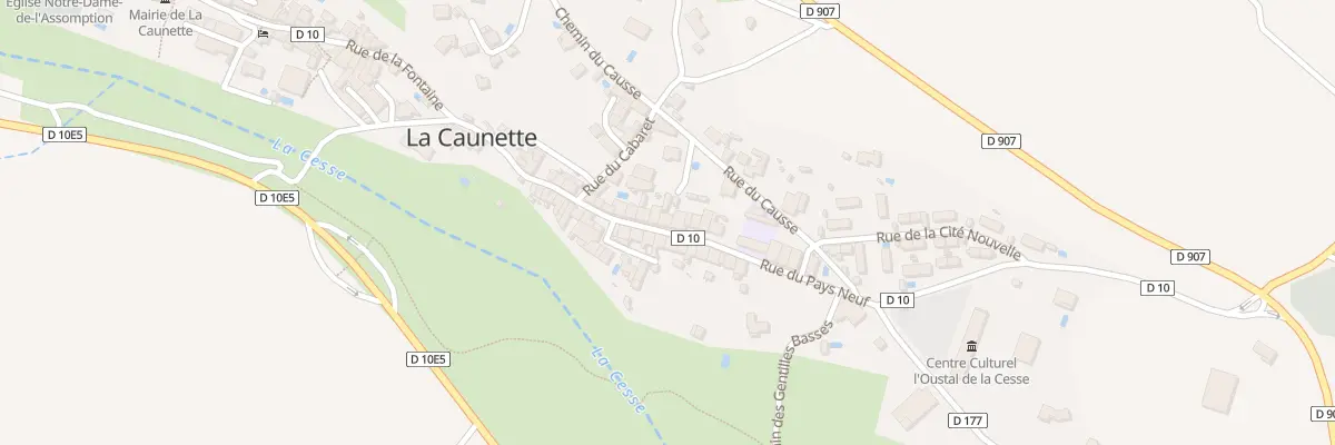 Plan du 5222 Le Village à La Caunette