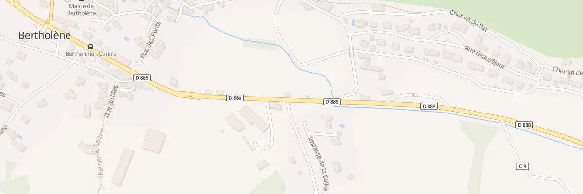 Plan du 2038B Av Claude Salles à Bertholène