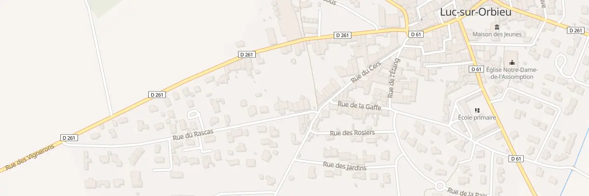 Plan du 6 Rue du Rascas à Luc-sur-Orbieu