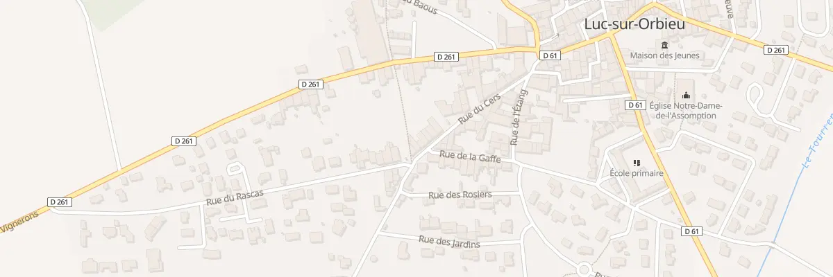 Plan du 22 Rue du Cers à Luc-sur-Orbieu