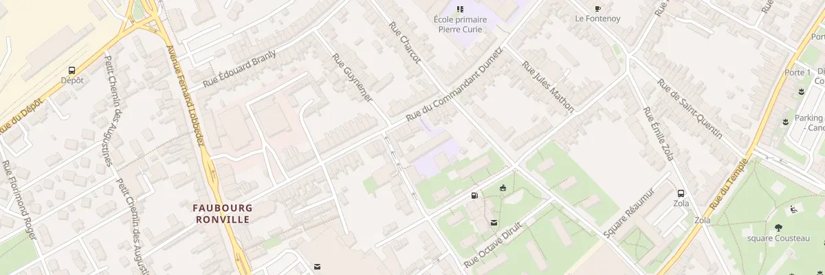 Plan du 125 Rue du Cdt Dumetz à Arras