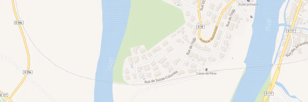 Plan du 12 Sainte Colombe à Cases-de-Pène