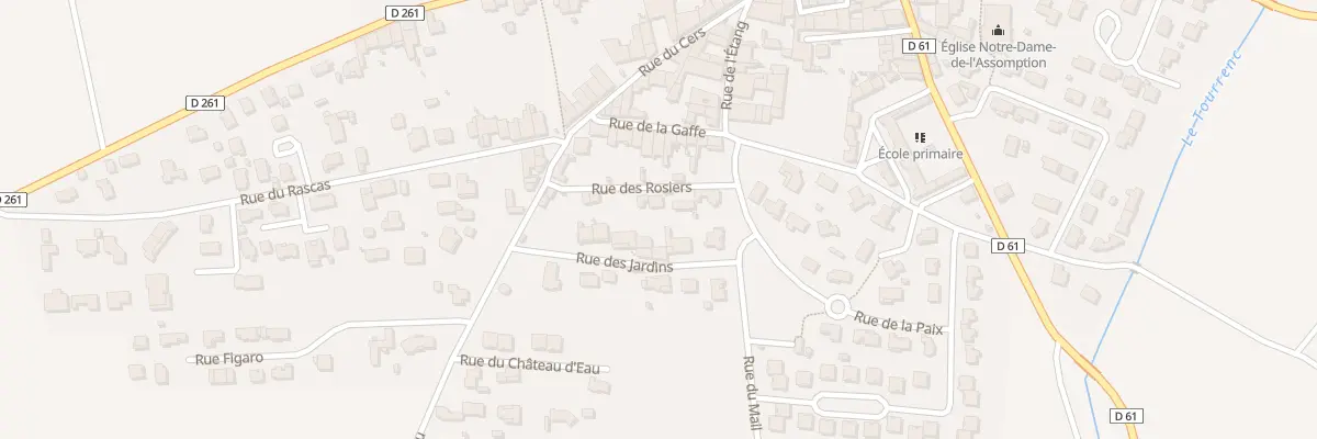 Plan du 16 Rue des Rosiers à Luc-sur-Orbieu