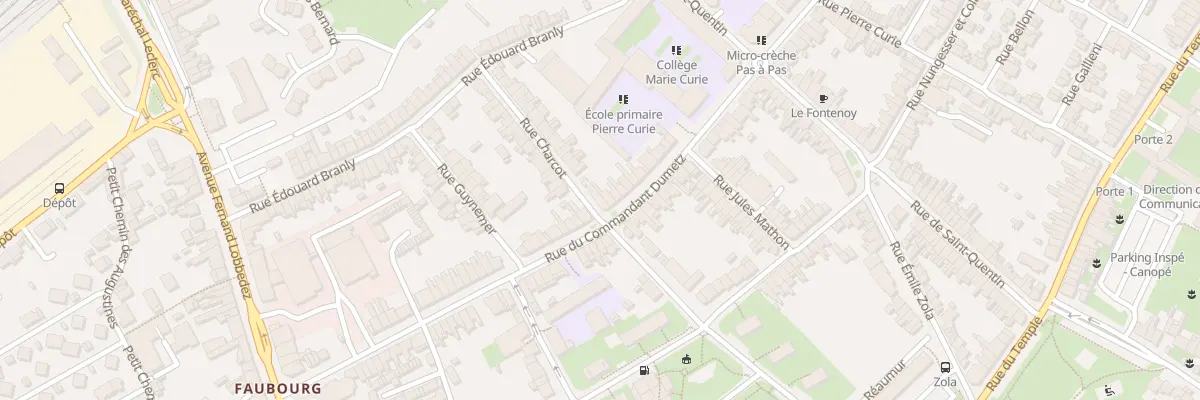 Plan du 72 Rue du Cdt Dumetz à Arras