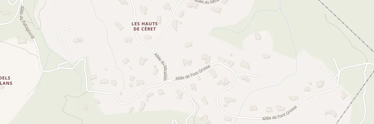 Plan du 1 All de Font Grosse à Céret