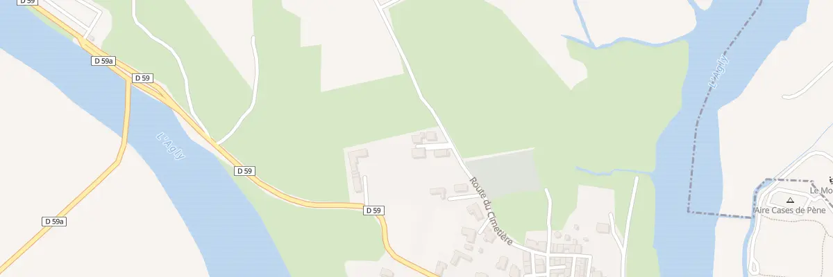 Plan du 23 Rte du Cimetière à Cases-de-Pène
