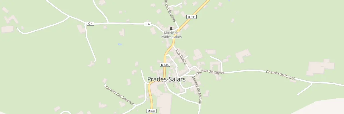 Plan du 5045 Prades de Salars à Prades-Salars