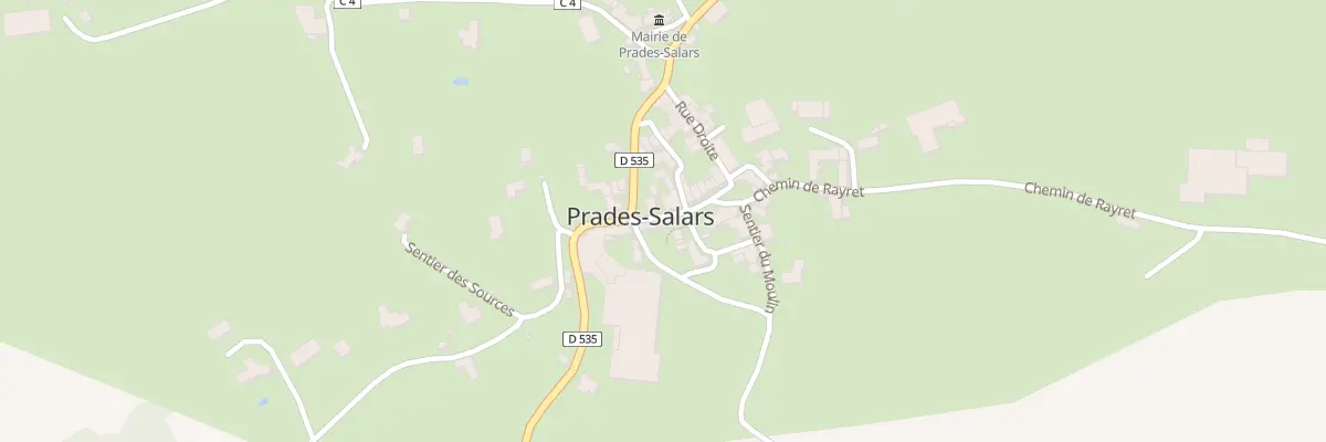 Plan du 5031 Prades de Salars à Prades-Salars