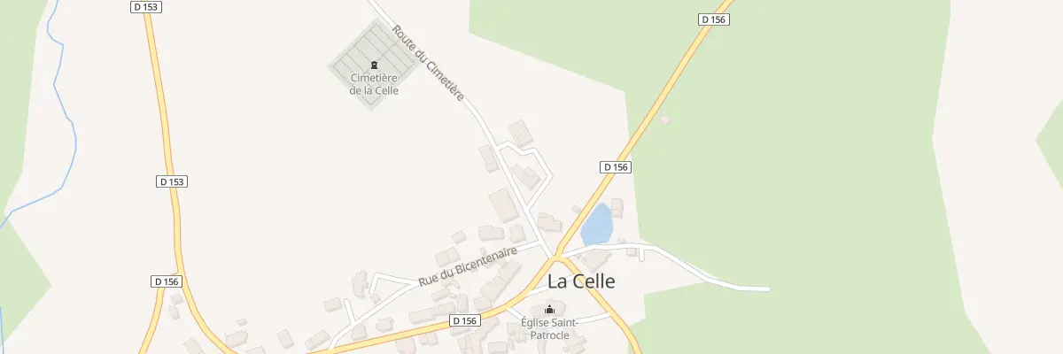 Plan de Rte du Cimetiere à La Celle