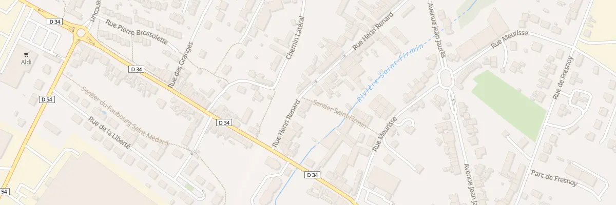 Plan du 6 Rue Henri Renard à Roye
