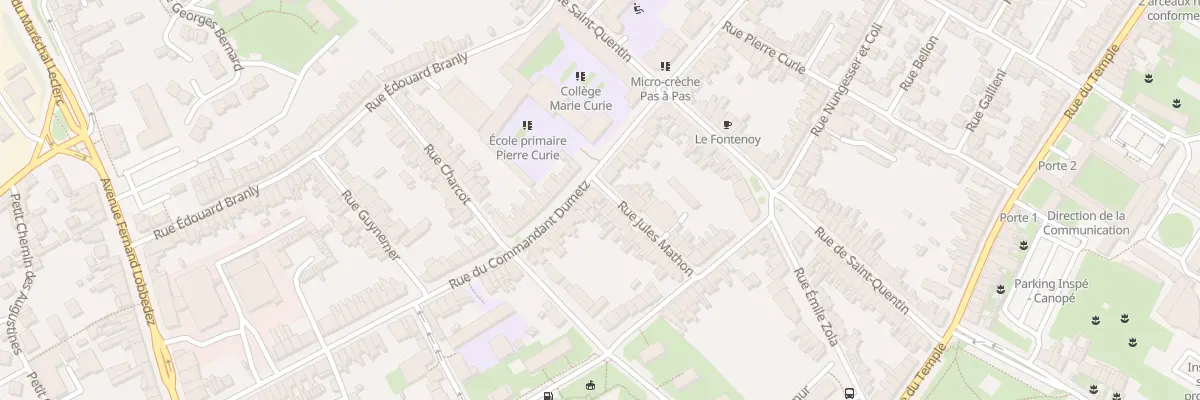 Plan du 87 Rue du Cdt Dumetz à Arras