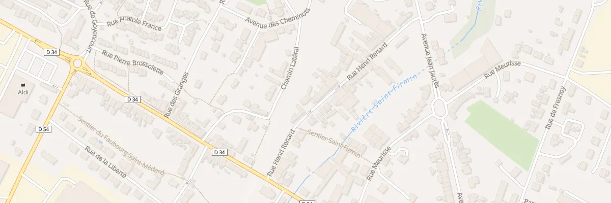 Plan du 1A Rue Henri Renard à Roye