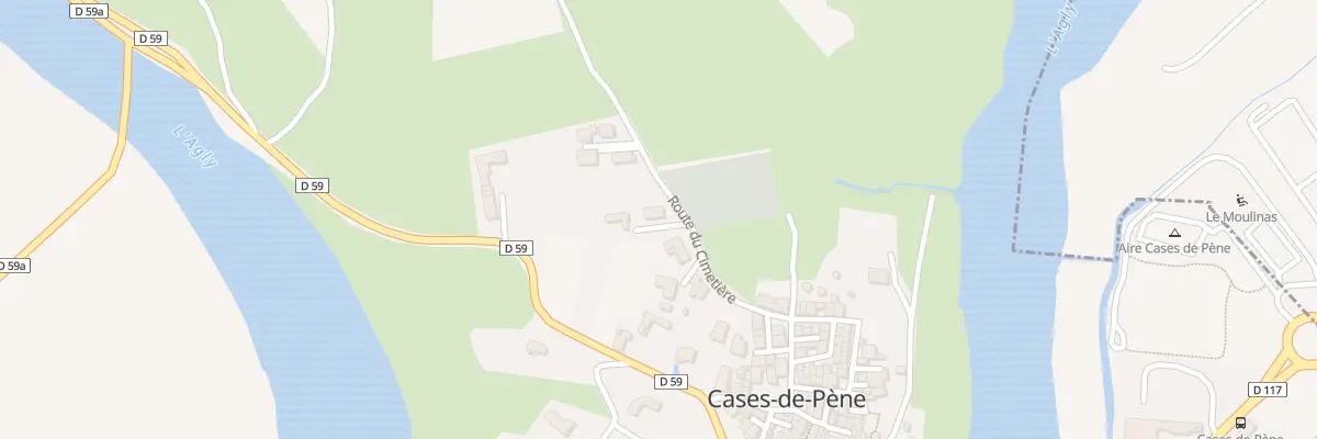 Plan du 9 Rte du Cimetière à Cases-de-Pène