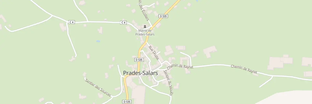 Plan du 5156 Prades de Salars à Prades-Salars