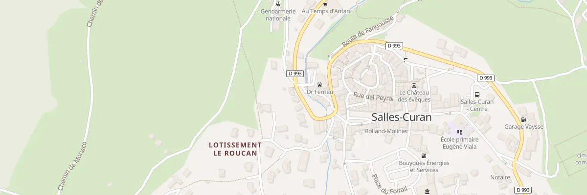 Plan du 5137 Av de Rodez à Salles-Curan