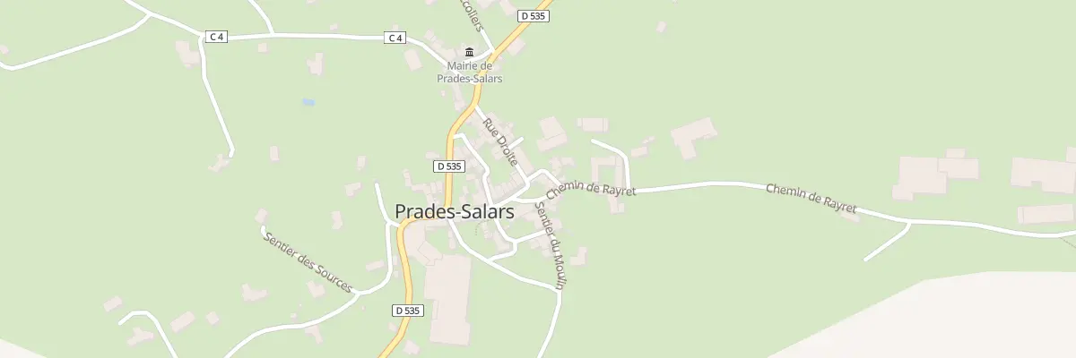 Plan du 5016 Prades de Salars à Prades-Salars