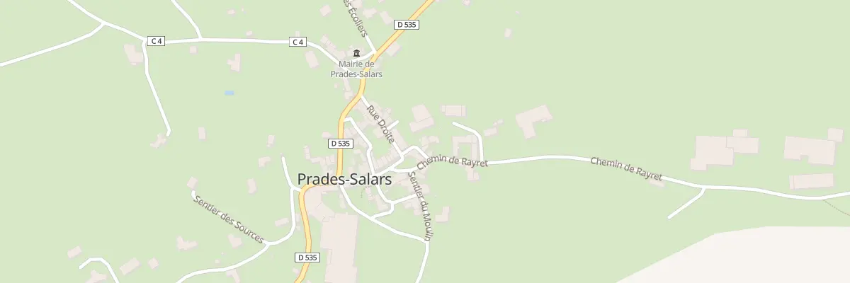 Plan du 5151 Prades de Salars à Prades-Salars