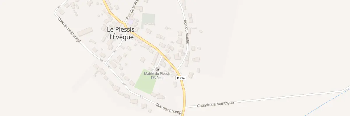 Plan du 1 Rue du Moulin au Plessis-l’Évêque