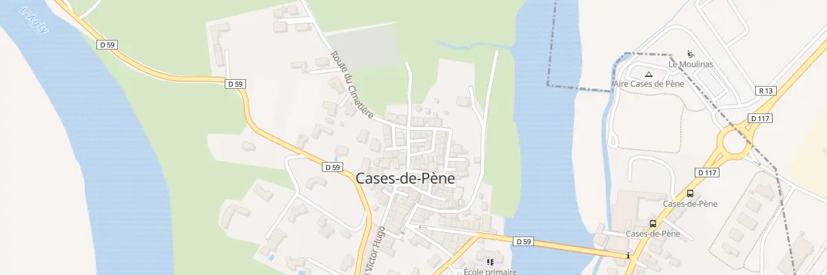 Plan du 6 Rue de la Poste à Cases-de-Pène