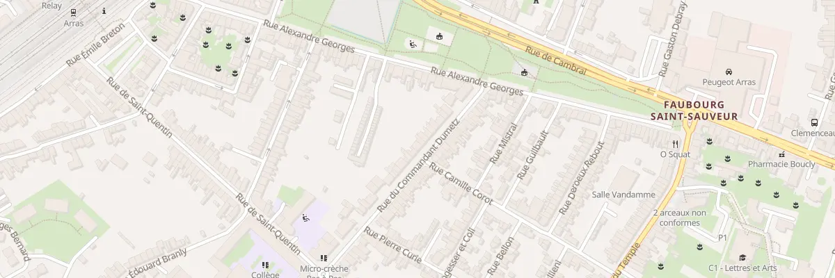 Plan du 18 Rue du Cdt Dumetz à Arras