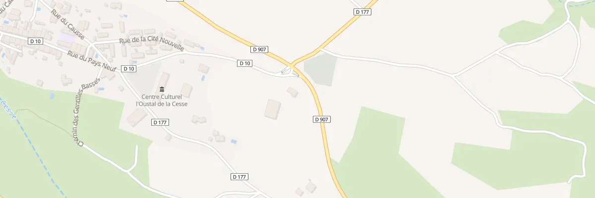 Plan de la Rue des Gentilles Hautes à La Caunette