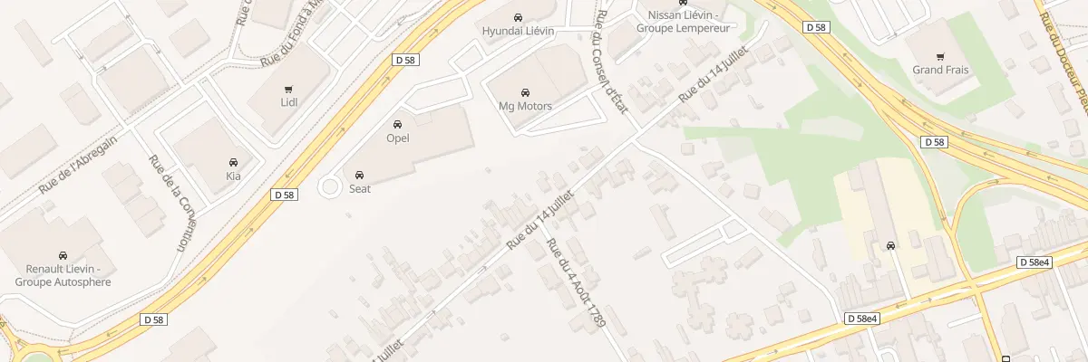 Plan du 90B Rue du 14 Juillet à Liévin