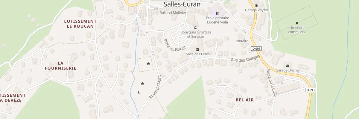 Plan du 22 Rue des Salièges à Salles-Curan