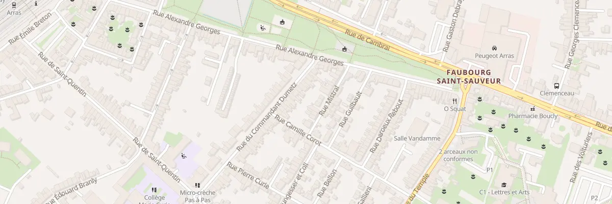 Plan du 15 Rue du Cdt Dumetz à Arras
