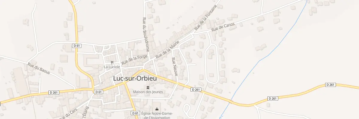 Plan du 6 Rue du Onze Novembre à Luc-sur-Orbieu