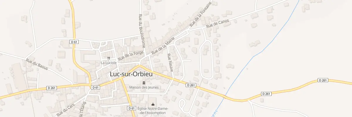 Plan du 8 Rue du Onze Novembre à Luc-sur-Orbieu