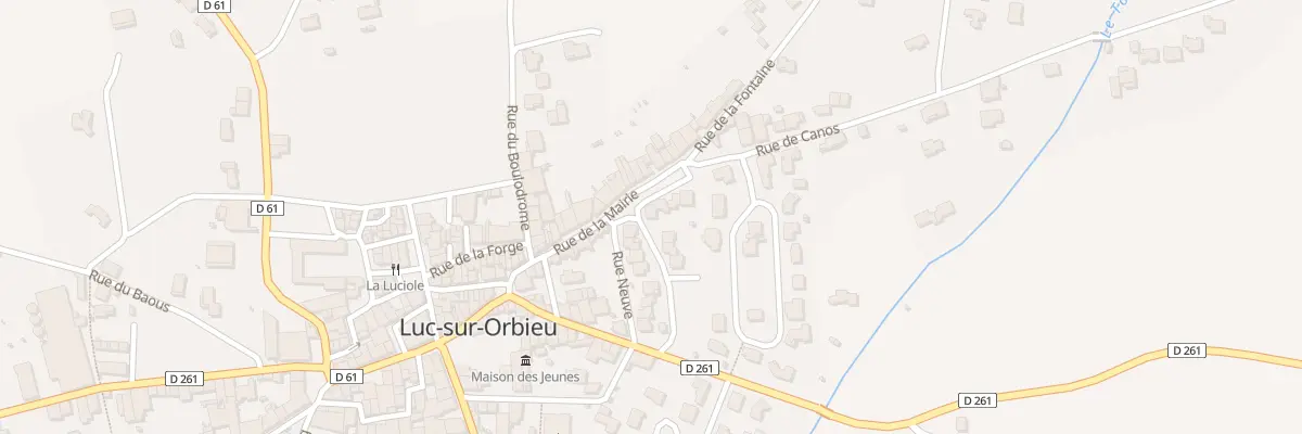 Plan du 7 Rue du Onze Novembre à Luc-sur-Orbieu