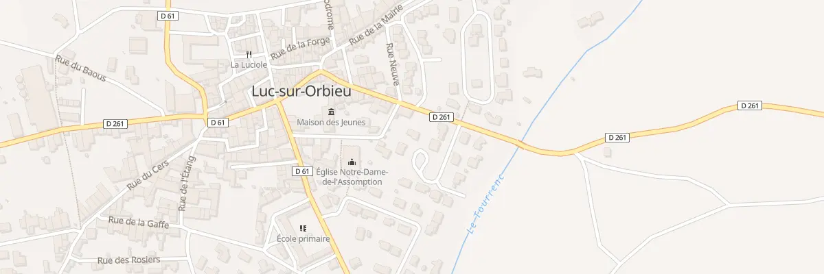 Plan du 8 Rue André Torrégrosa à Luc-sur-Orbieu