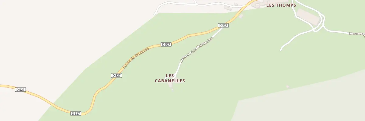 Plan du 5055 Les Cabanelles aux Costes-Gozon