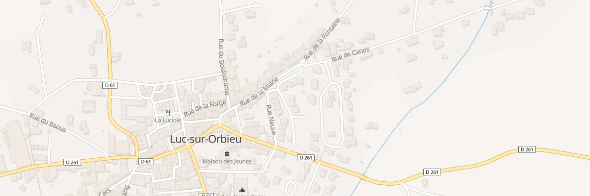 Plan du 9 Rue du Onze Novembre à Luc-sur-Orbieu