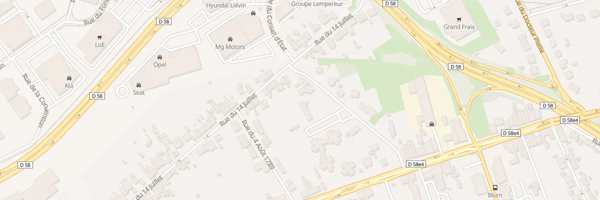Plan du 77 Rue du 14 Juillet à Liévin