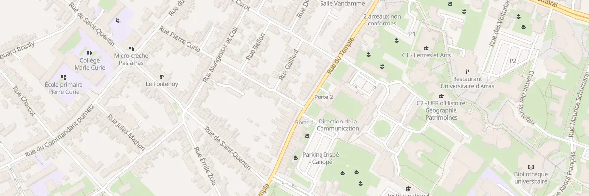 Plan du 72 Rue du Temple à Arras