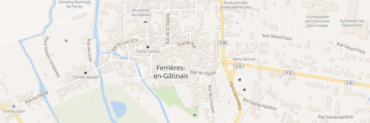 Plan du 11 Pl des Eglises et du 11 Nov à Ferrières-en-Gâtinais