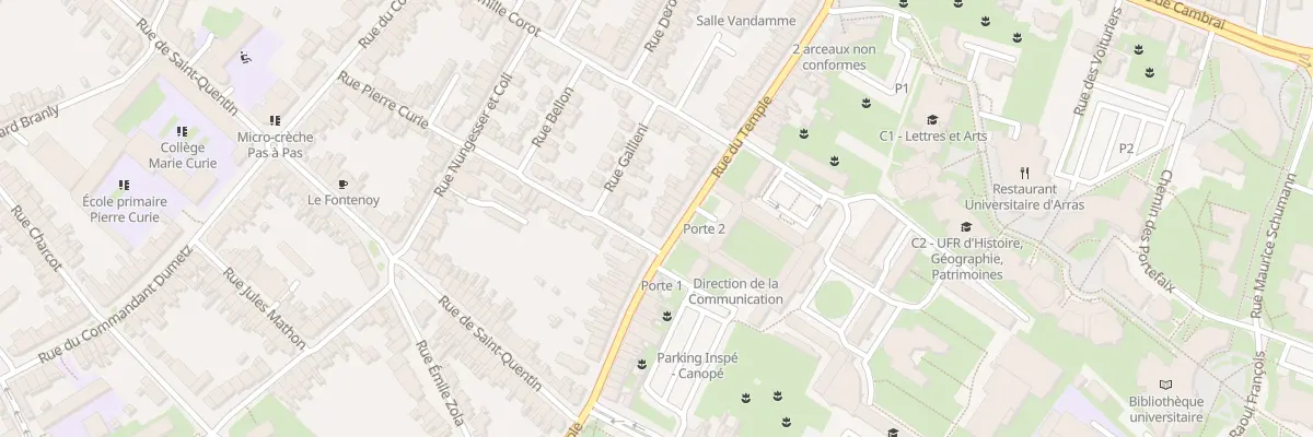 Plan du 70 Rue du Temple à Arras