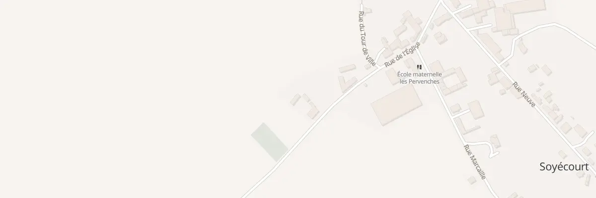 Plan du 9 Rue de l’Eglise à Soyécourt