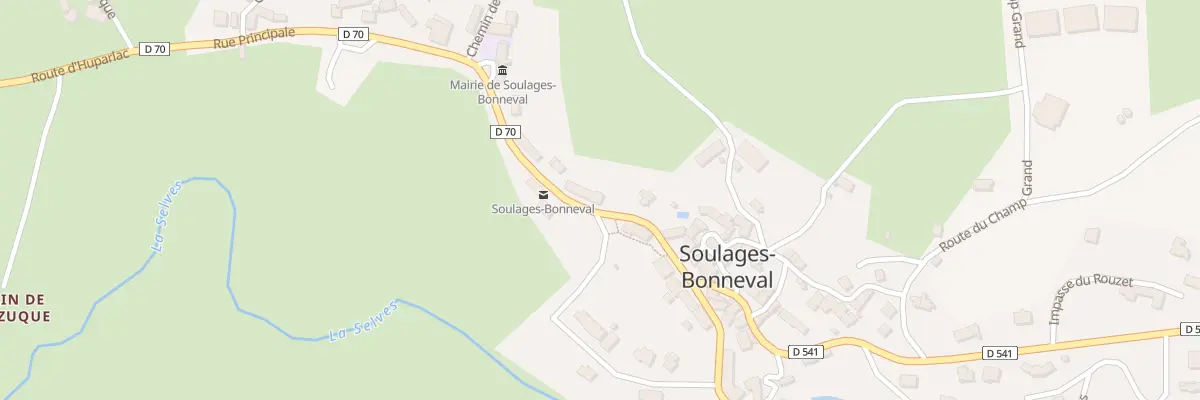 Plan du 5010 Soulages Bonneval à Soulages-Bonneval
