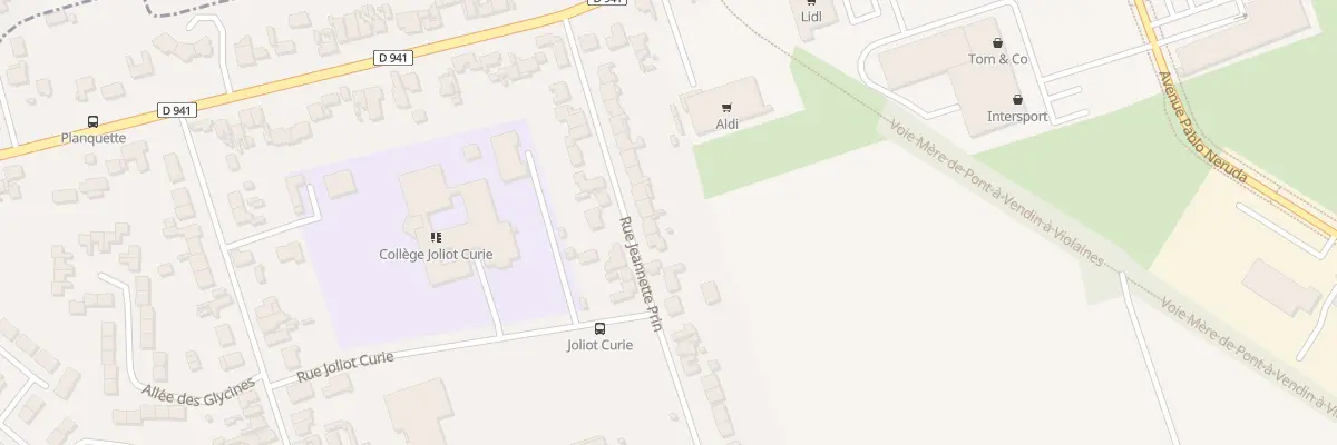 Plan du 68 Rue Jeannette Prin à Auchy-les-Mines