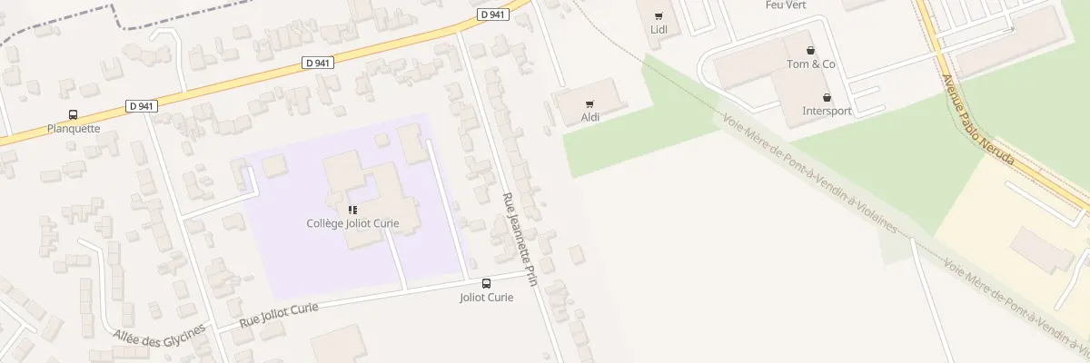 Plan du 70 Rue Jeannette Prin à Auchy-les-Mines