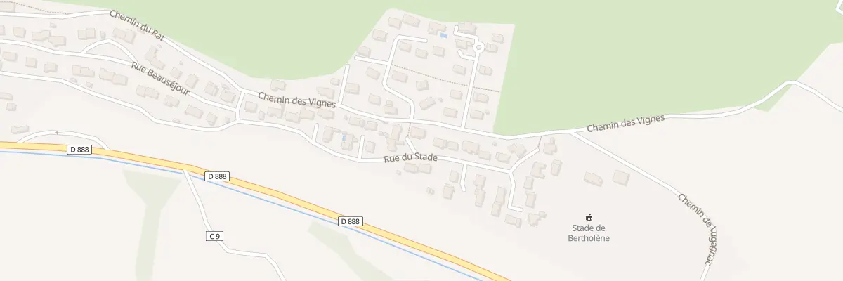 Plan du 25 Rue du Stade à Bertholène