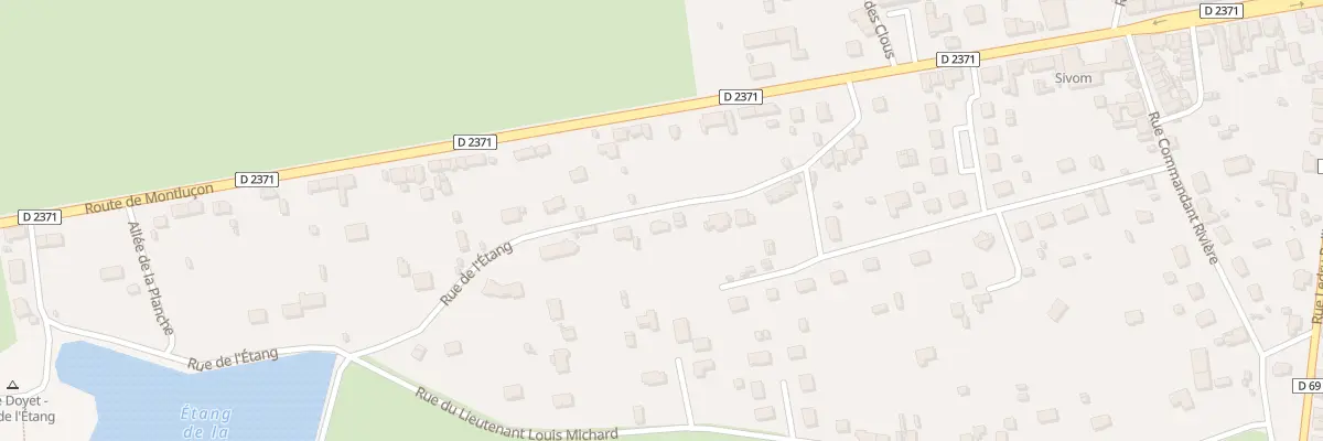Plan du 11 Rue de l’Etang à Doyet