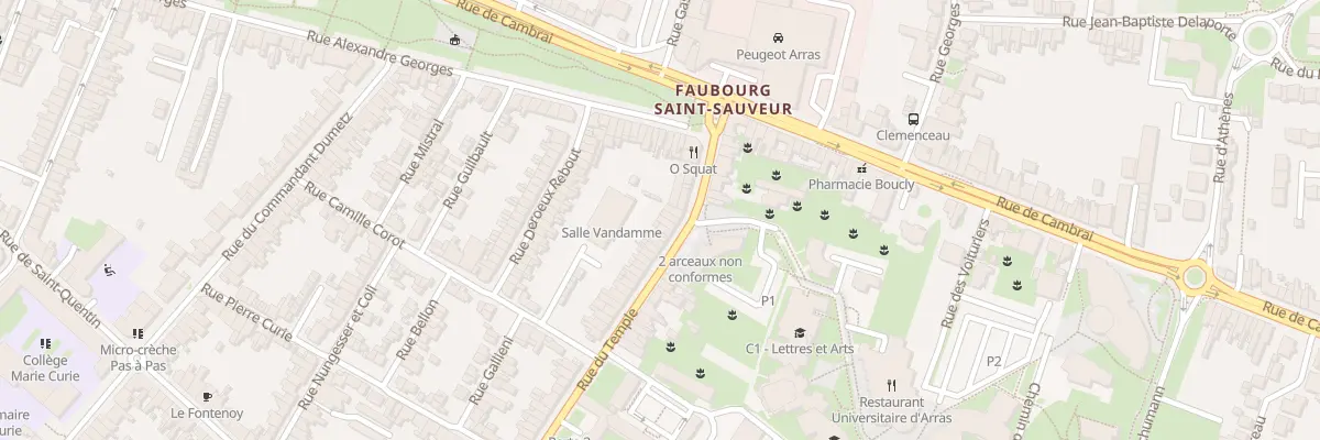 Plan du 12 Rue du Temple à Arras