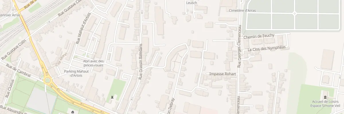 Plan du 9 Rue Gaston Debray à Arras