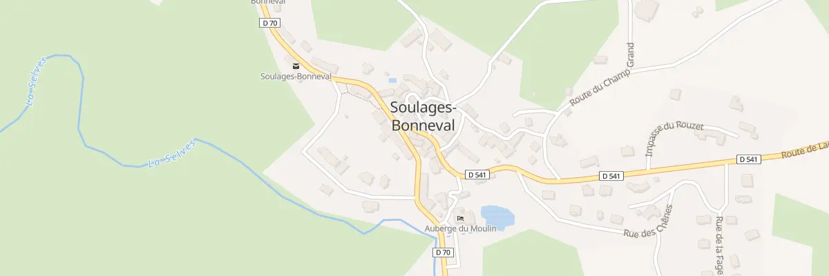 Plan du 2 Rte de Laguiole à Soulages-Bonneval