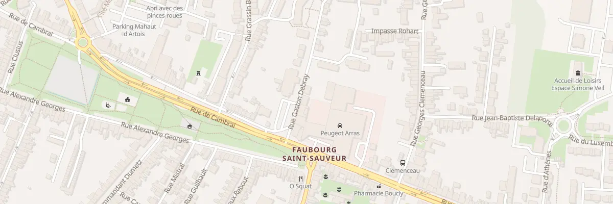 Plan du 2 Rue Gaston Debray à Arras