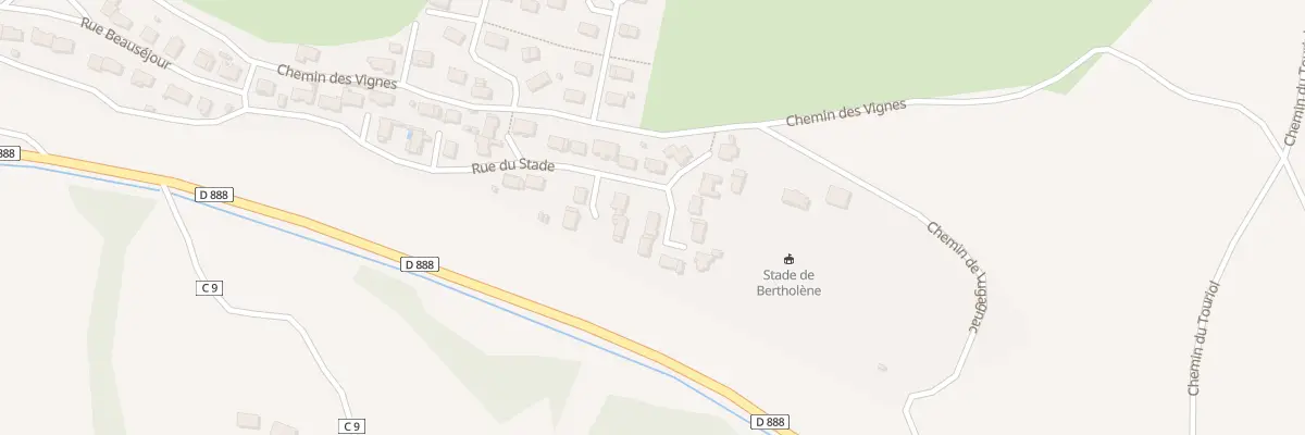 Plan du 14 Rue du Stade à Bertholène